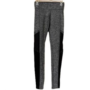 PINK Victoria’s Secret Women’s Activewear Black & Gray Mesh Leggings Sz-XS